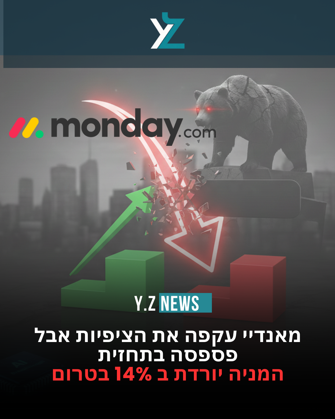 פרדוקס הצמיחה של מאנדיי: דוחות שיא ברבעון הרביעי, אך תחזית זהירה ל-2026 שולחת את המניה לטלטלה