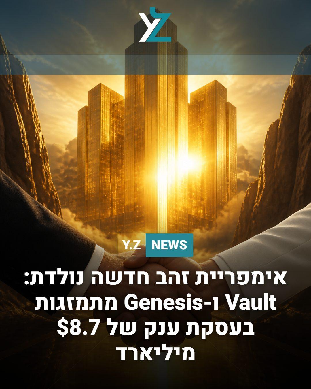 עסקת ענק בענף הזהב: Vault ו-Genesis מסכימות למיזוג ויצירת ענקית זהב בשווי $8.7 מיליארד