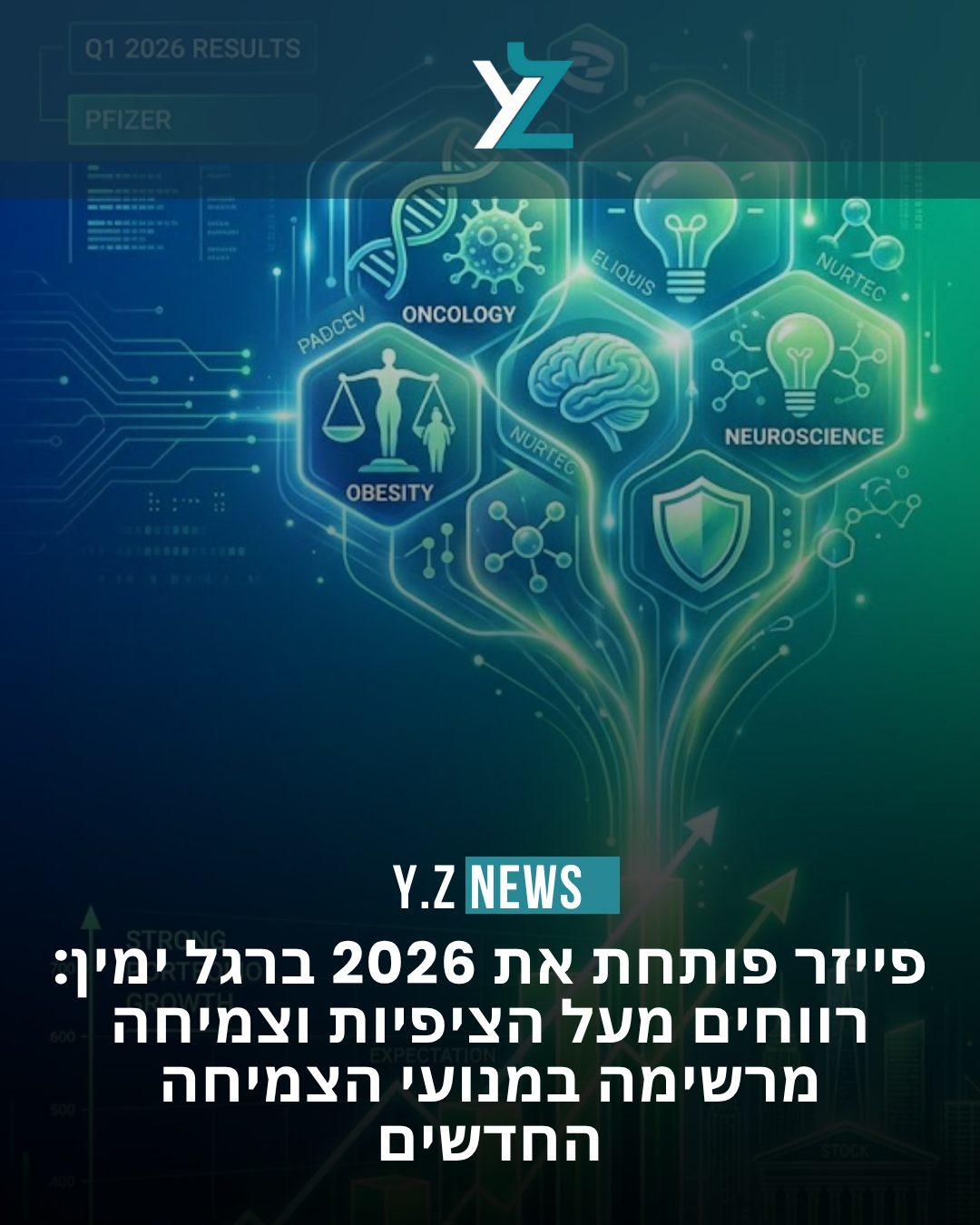 פייזר פותחת את 2026 ברגל ימין: רווחים מעל הציפיות וצמיחה מרשימה במנועי הצמיחה החדשים