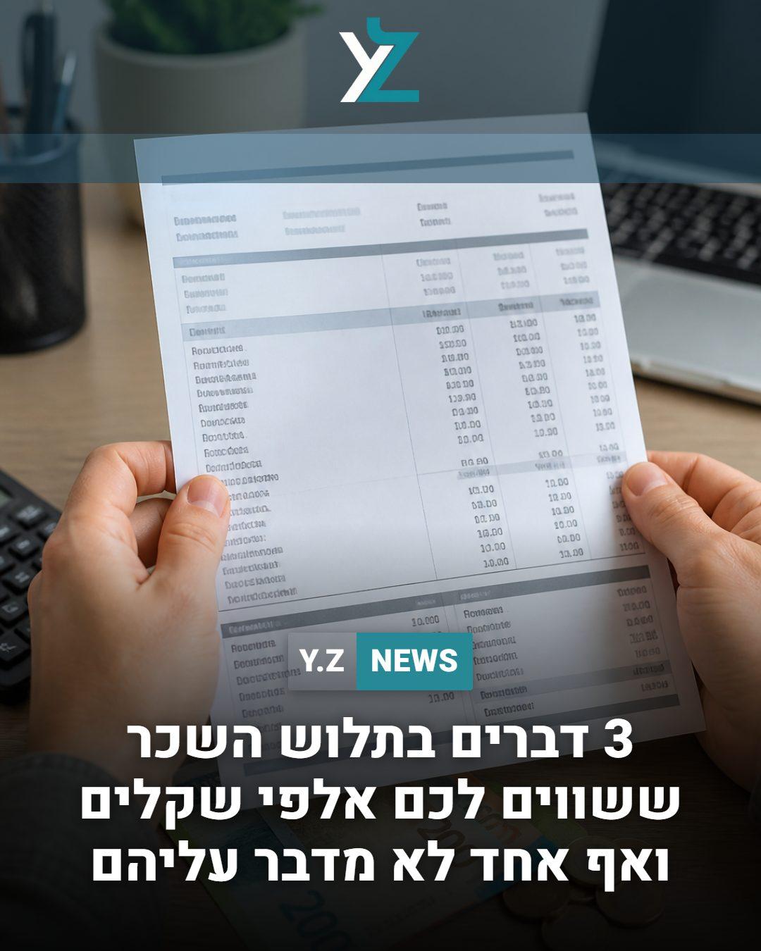 3 דברים בתלוש השכר ששווים לכם אלפי שקלים ואף אחד לא מדבר עליהם